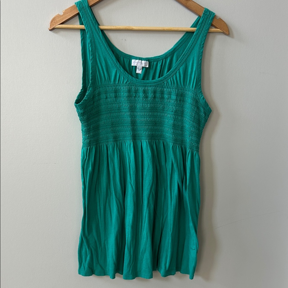 A Pea in the Pod Teal Tank Top